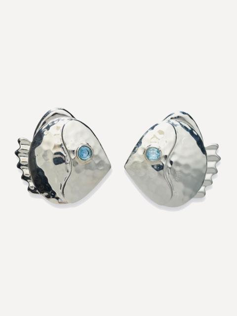 LIZZIE FORTUNATO Silver-Plated Mikuni Stud Earrings