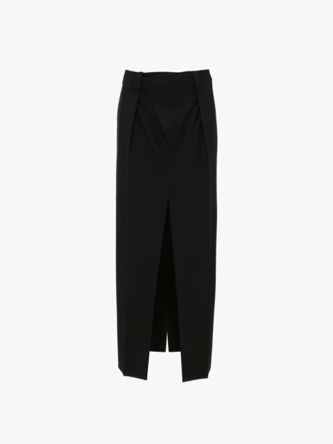 Victoria Beckham Wrap Front Tailored Skirt In Black