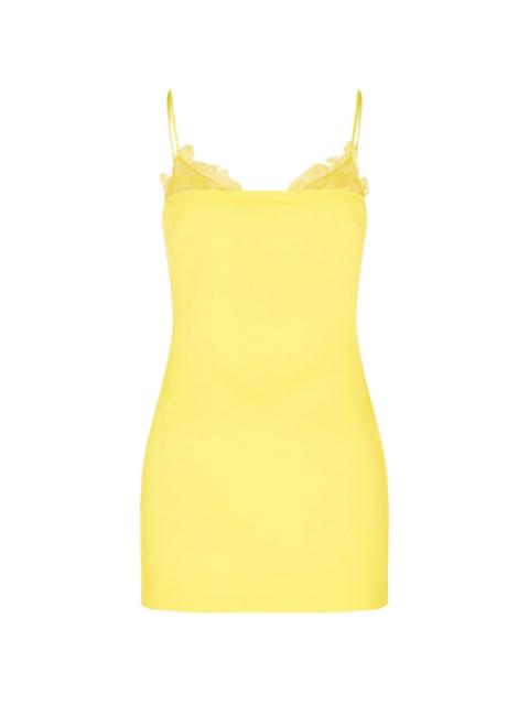 David Koma lace trim-detail mini dress