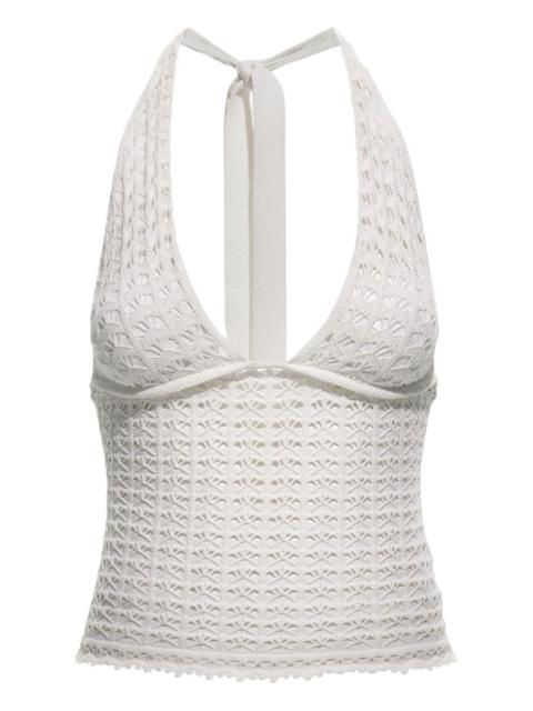 Roberto Cavalli halterneck crochet-knit top