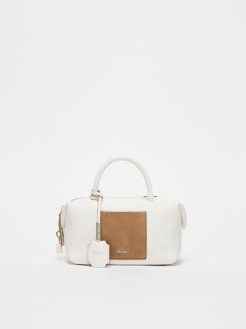 Max Mara HOLDALLSPOCKET Small leather satchel bag with suede pocket detail