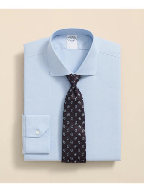 Brooks Brothers Stretch Supima® Cotton Non-Iron English Spread Collar, Herringbone Dress Shirt