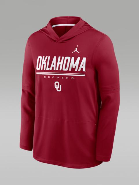 Jordan Oklahoma Sideline Men's Jordan Brand Dri-FIT College Long-Sleeve Hooded Top