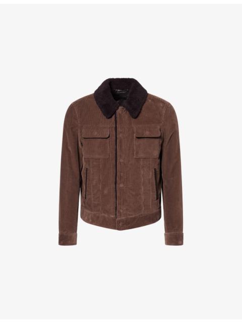 TOM FORD Corduroy Shearling-Collar Jacket
