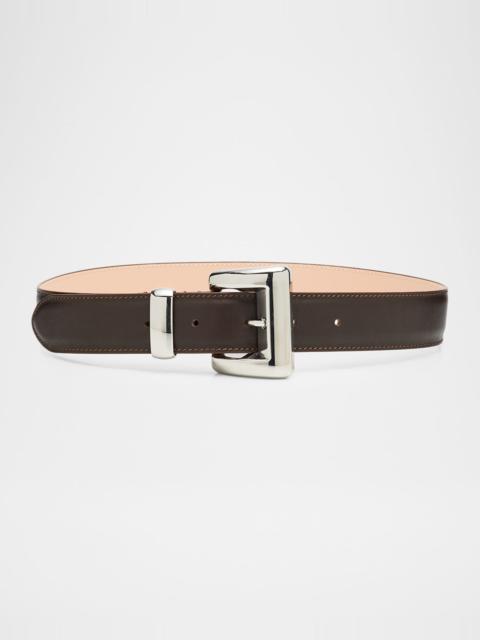 BY FAR Marco Tabac Nappa Leather Belt