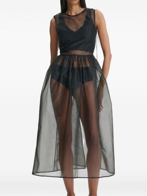 CECILIE BAHNSEN Camillia see-through midi dress