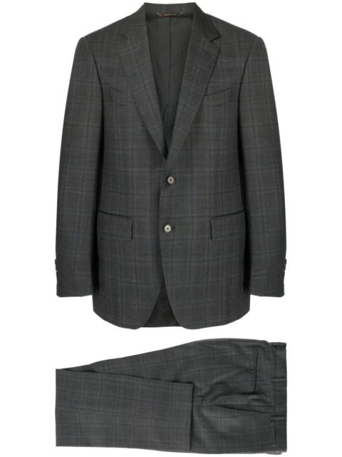checked wool suit