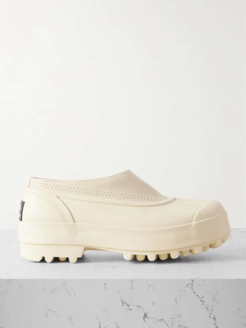 Proenza Schouler + SOREL Caribou rubber and leather platform mules Ecru