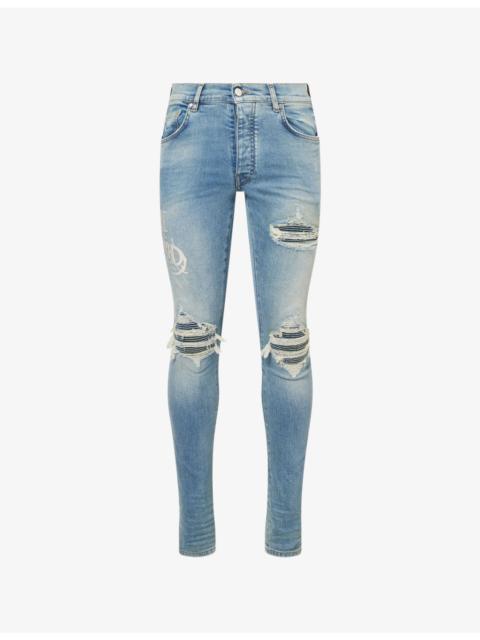 AMIRI Hollywood Embroidered-Logo Denim Jeans
