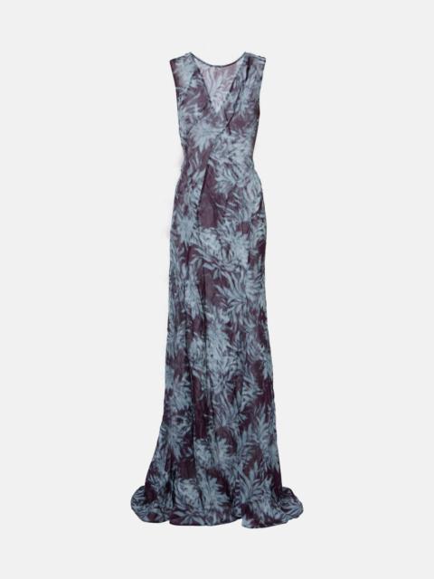 Dries Van Noten Printed chiffon gown