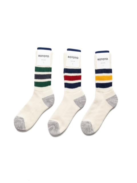 ROTOTO® Coarse Ribbed Old School Crew Socks