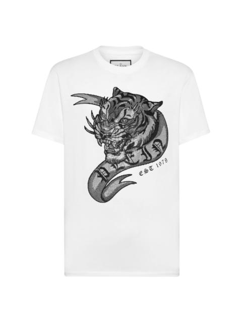 PHILIPP PLEIN SS Tattoo tiger-print t-shirt