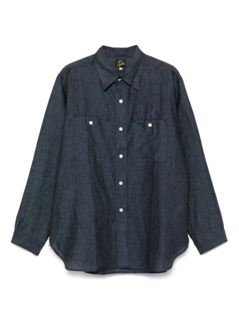 NEEDLES embroidered-logo shirt