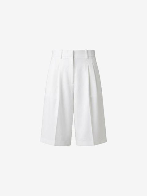 The Frankie Shop Jag Pleated Bermuda Shorts - White