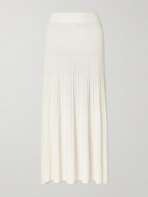 TWP Pleated Jersey Midi Skirt