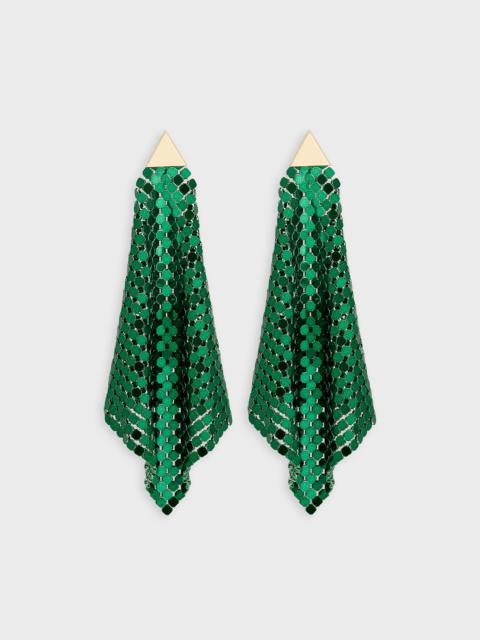 rabanne EMERALD FLOW PIXEL EARRINGS