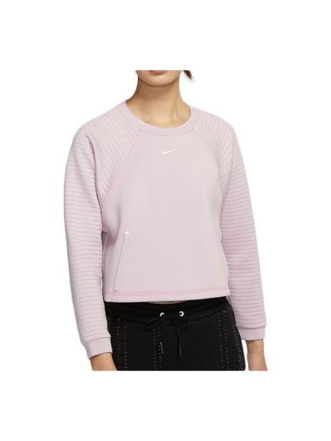 Nike (WMNS) Nike Pro Luxe Round-neck Sweatshirt 'Pink Purple Red' CU5746-516