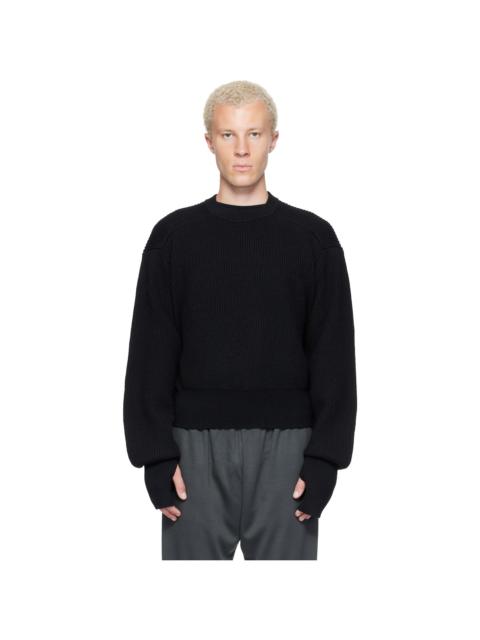 RIER Black Roundneck Utility Sweater