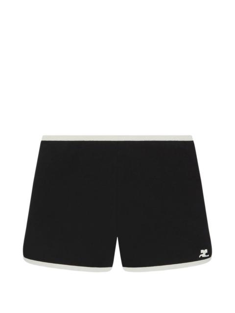 courrèges contrast-trim shorts