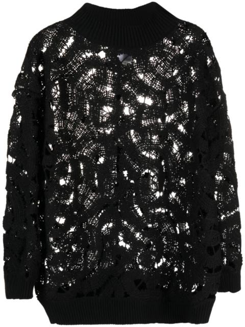 FABIANA FILIPPI open-knit mock-neck jumper