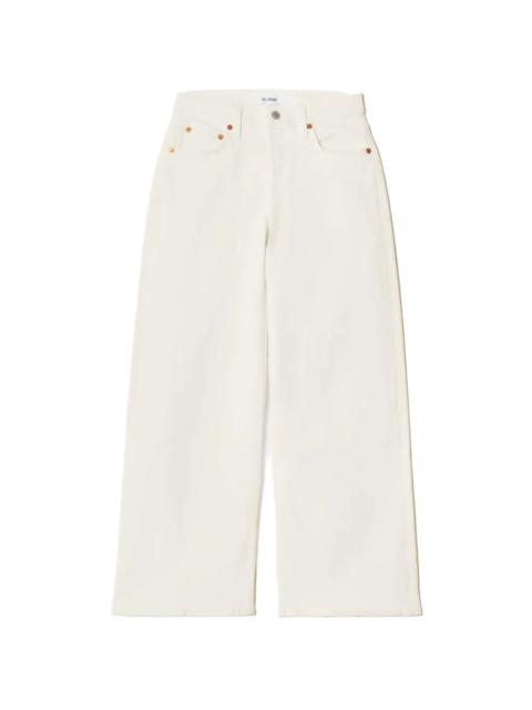 RE/DONE Comfort Stretch Mid Rise Wide Leg Crop