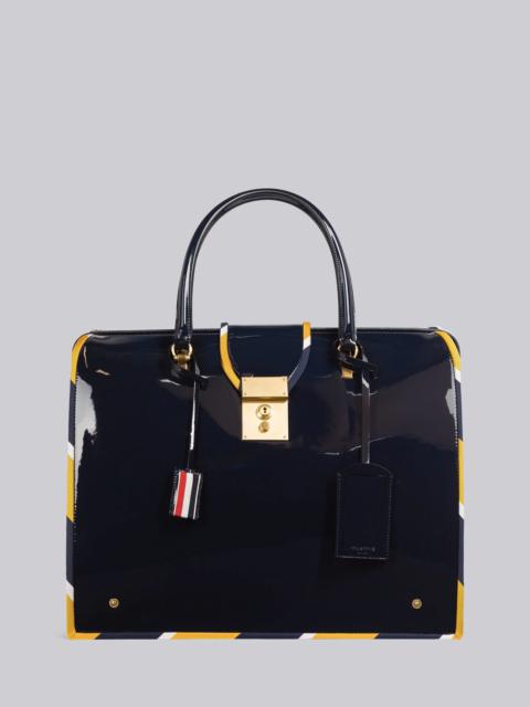 Thom Browne Fabric Binding Patent Leather Mr. Thom Bag