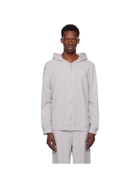 SKIMS Gray Jersey Lounge Zip Up Hoodie
