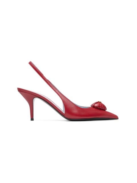 Valentino Red Coeur Royal Slingback Heels