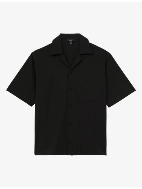 REISS Russo Cuban-Collar Stretch-Woven Shirt