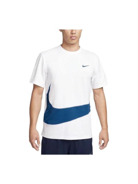 Nike Dri-FIT UV Hyverse T-shirt 'White Blue' FB8580-121