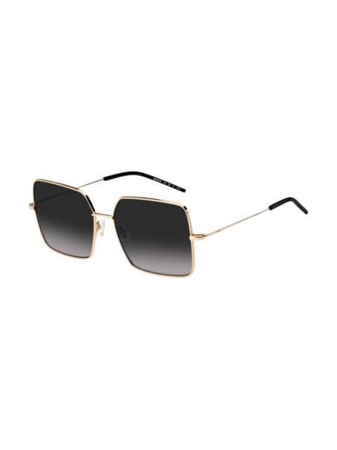 BOSS GOLD-TONE SUNGLASSES WITH BLACK END-TIPS