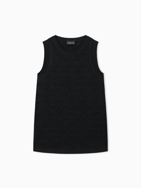 EMPORIO ARMANI MERCERIZED COTTON JERSEY TOP