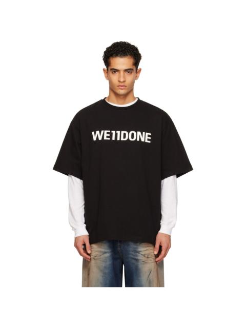 We11done Black 'WE11DONE' T-shirt