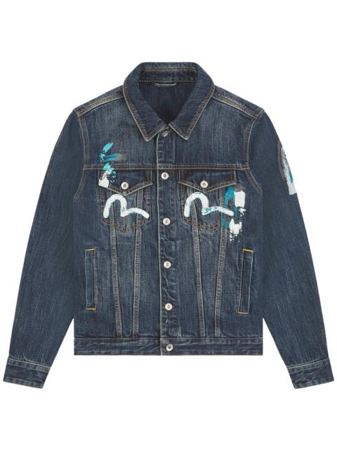 EVISU Daicock Print Denim Jacket "Dark Tone" 2EAHTM6DJ1033XXDN