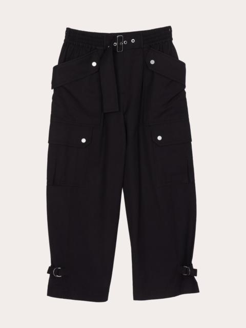 Twill Utility Cropped Cargo Pants