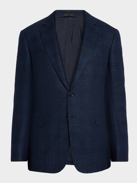 GIORGIO ARMANI Men's Textured Windowpane Sport Coat