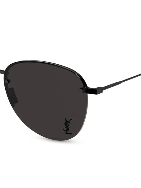 SAINT LAURENT Men's Metal 61MM Navigator Sunglasses - Silver