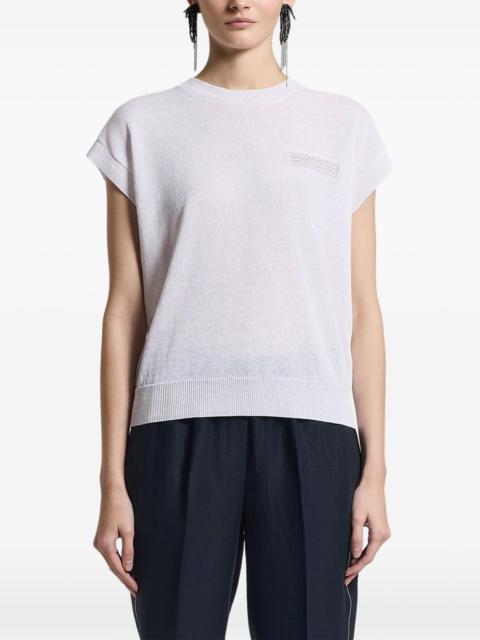PESERICO pocket knitted t-shirt
