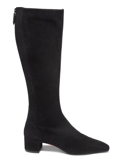 AQUAZZURA Women's Saint Honoré 35MM Suede Knee-High Boots - Black