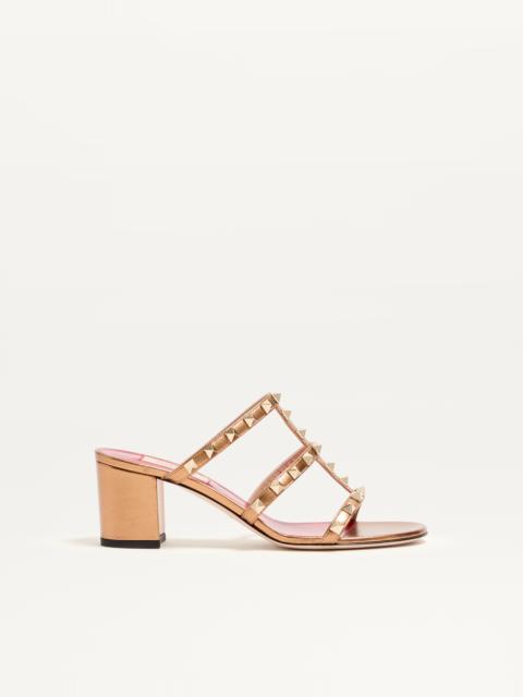 Valentino ROCKSTUD SLIDE SANDAL IN LAMINATED NAPPA 60MM