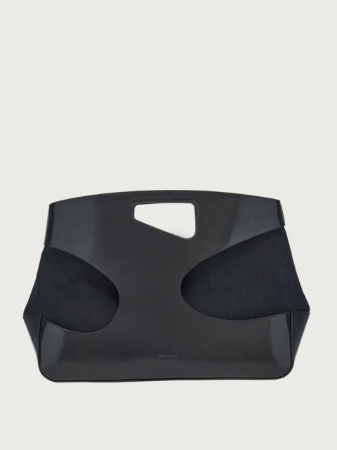 FERRAGAMO TOP HANDLE BAG WITH CUT-OUT DETAILING