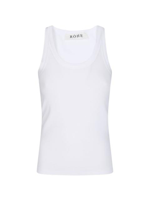 RÓHE ribbed scoop-neck top