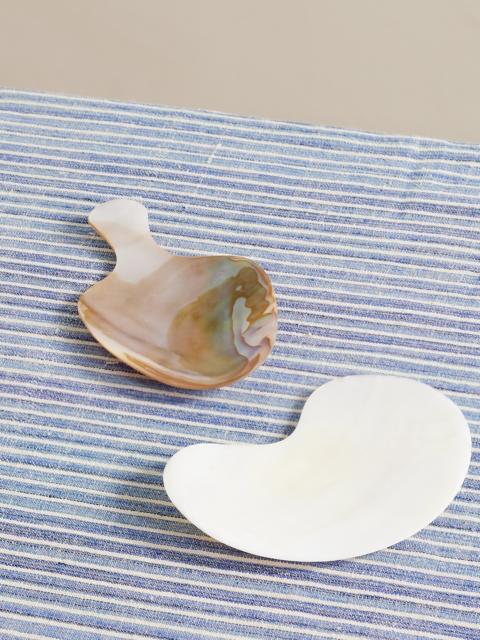 Gohar World Bean And Scoop Set Of Two Mother-of-pearl Dishes