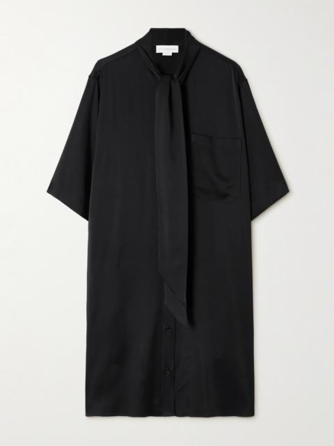 Stella McCartney Tie-neck Satin-crepe Mini Dress
