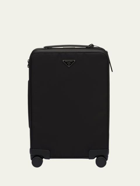 Men's Nylon and Leather Carry-On Luggage