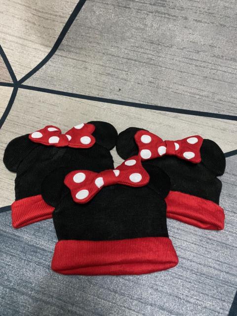 Other brands Disney × Vintage - MINNIE MOUSE 3 Pieces Disney Ear Bunny Horn Devil Beanie Hat