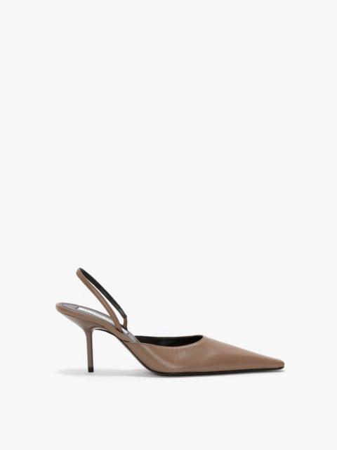 Victoria Beckham Sloan Halter Back 75 In Dove Grey Leather