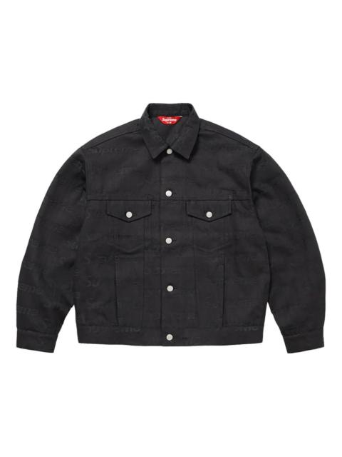 Supreme jacquard logos denim trucker jacket