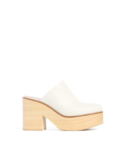 GABRIELA HEARST Blake Platform Mule in Ivory Leather