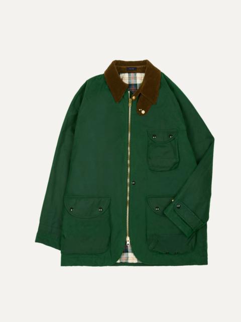 Drake's Green Waxed Coverall Jacket